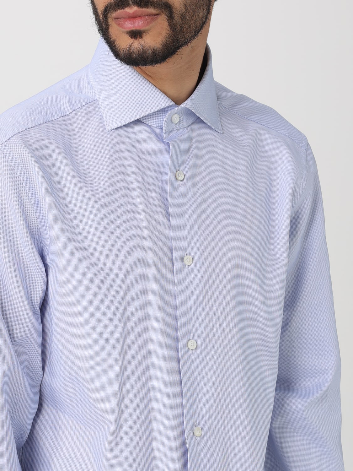 ZEGNA SHIRT: Shirt men Zegna, Gnawed Blue - Img 5