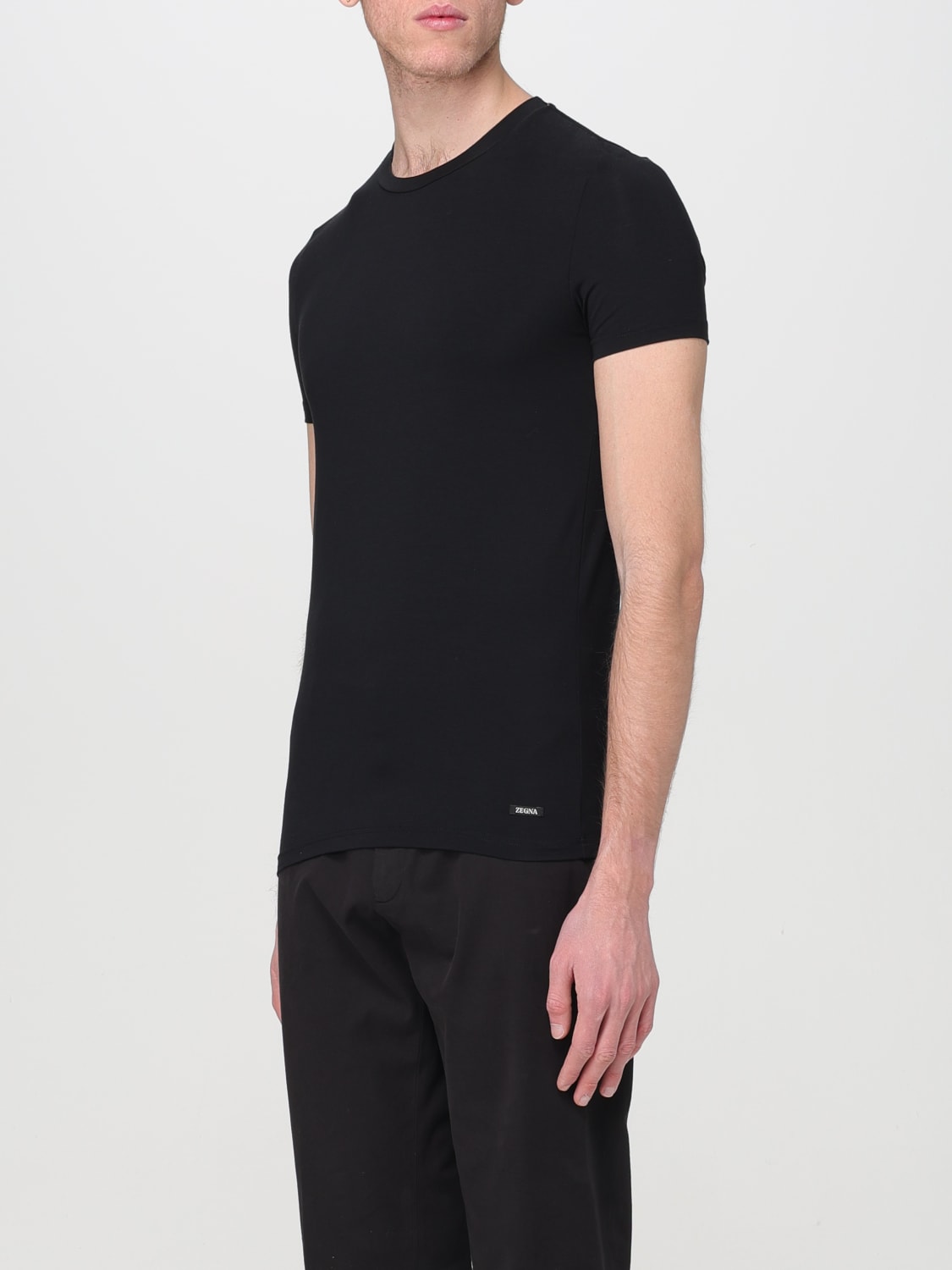 ZEGNA T-SHIRT: T-shirt men Zegna, Black - Img 3