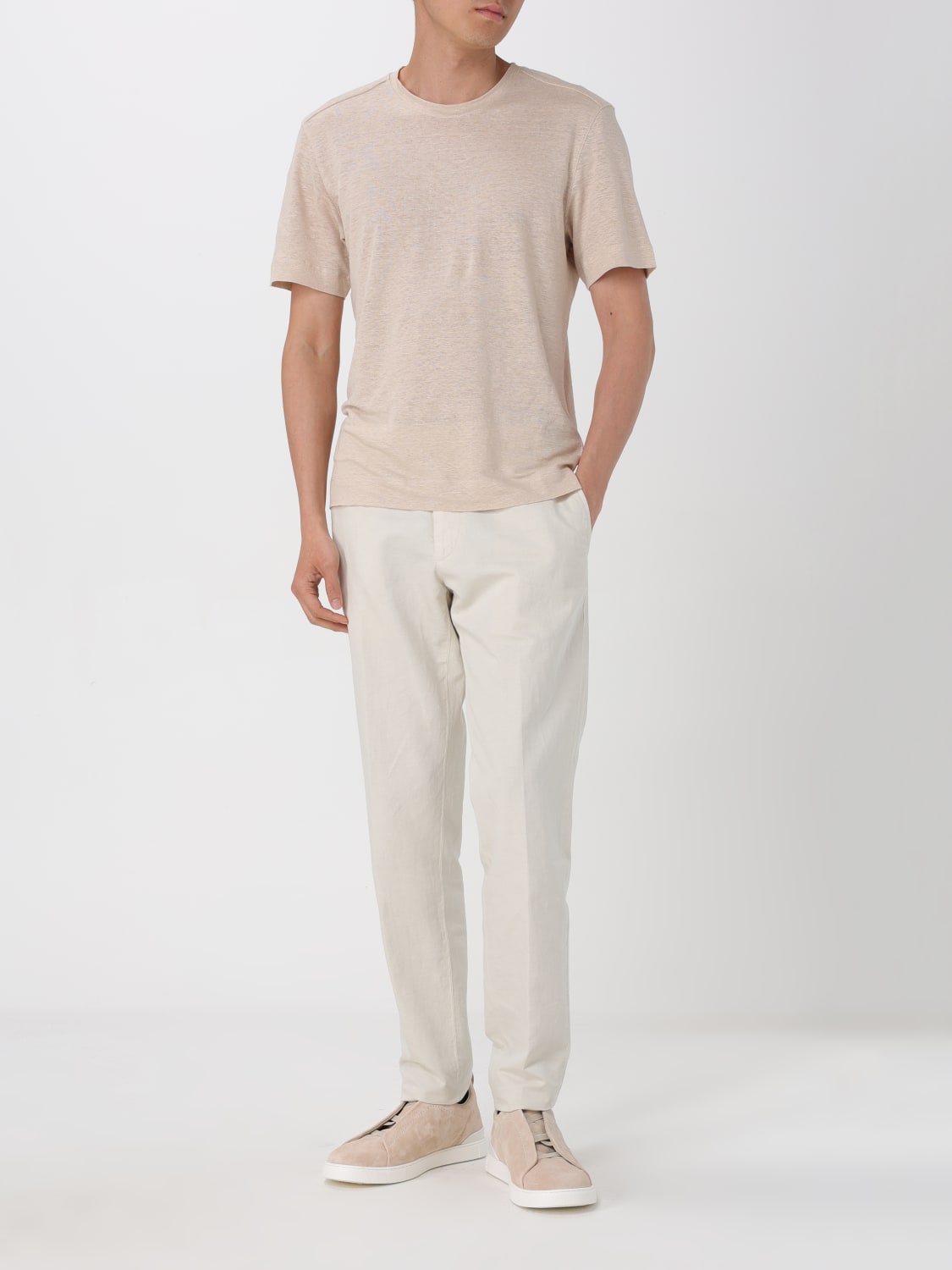 ZEGNA T-SHIRT: T-shirt men Zegna, Beige - Img 2