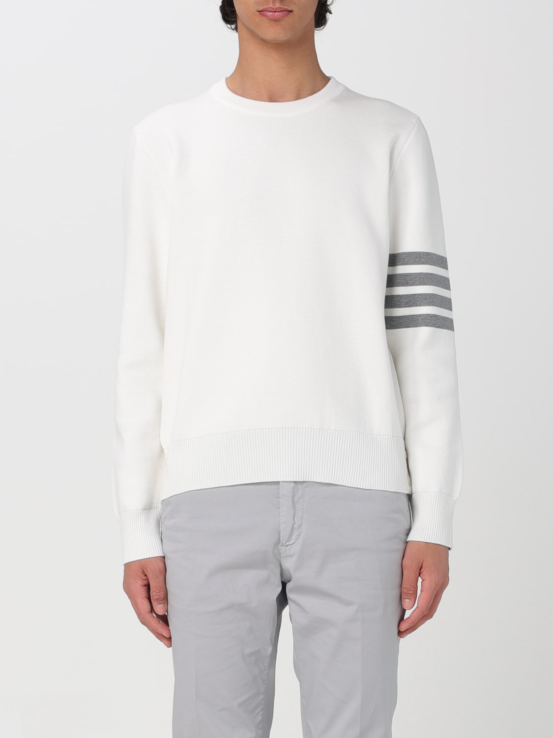 【THOM BROWNE】ホワイト/長袖/カットソー THOM BROWNE: Sweater men - White | Thom Browne sweater