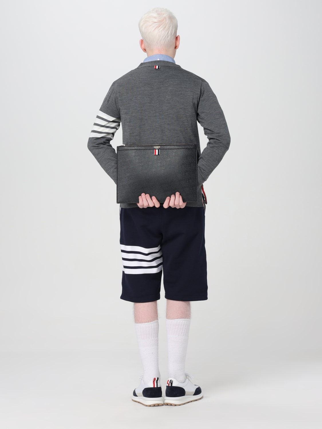 THOM BROWNE SWEATER: Sweater men Thom Browne, Grey - Img 2