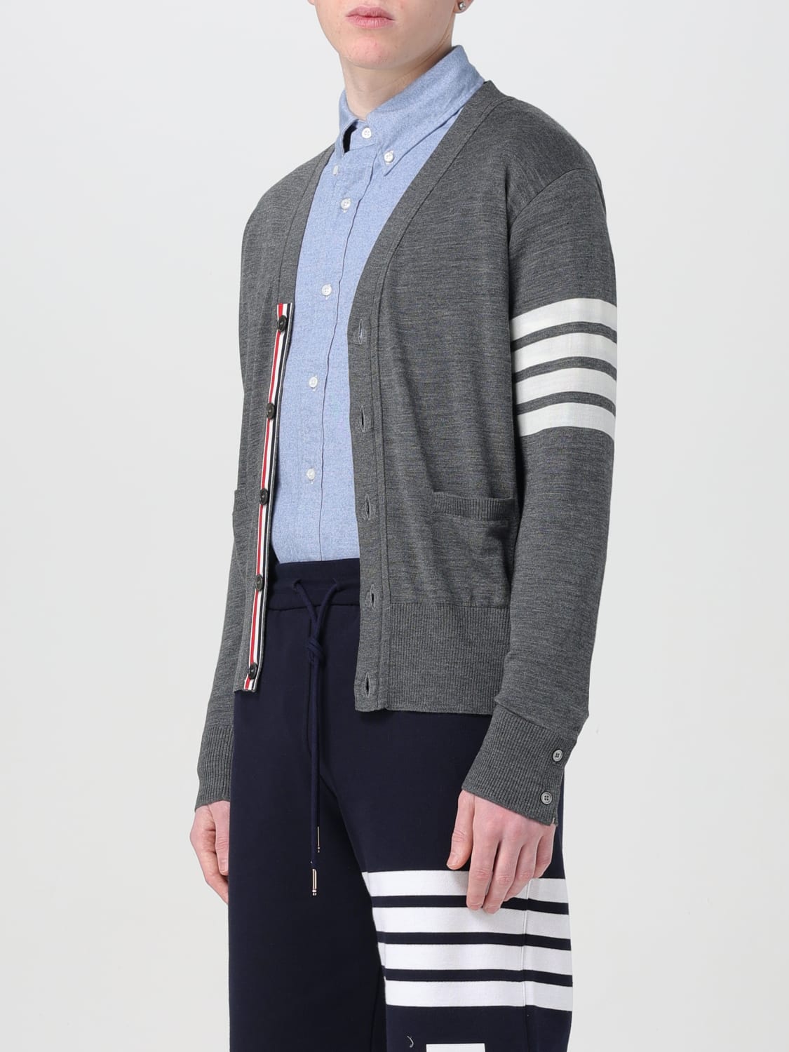 THOM BROWNE SWEATER: Sweater men Thom Browne, Grey - Img 4