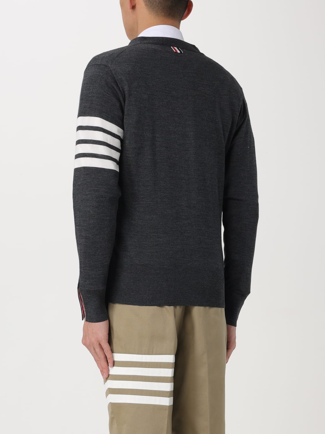 THOM BROWNE SWEATER: Sweater men Thom Browne, Charcoal - Img 3