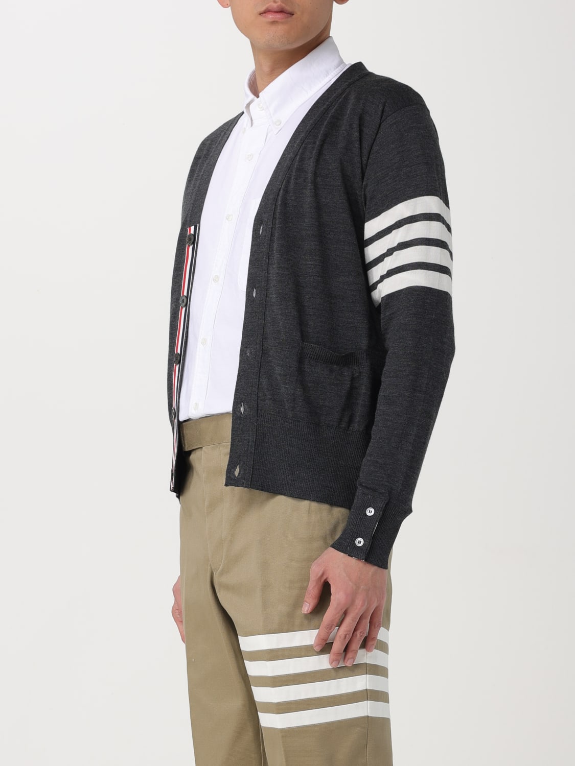 THOM BROWNE SWEATER: Sweater men Thom Browne, Charcoal - Img 4