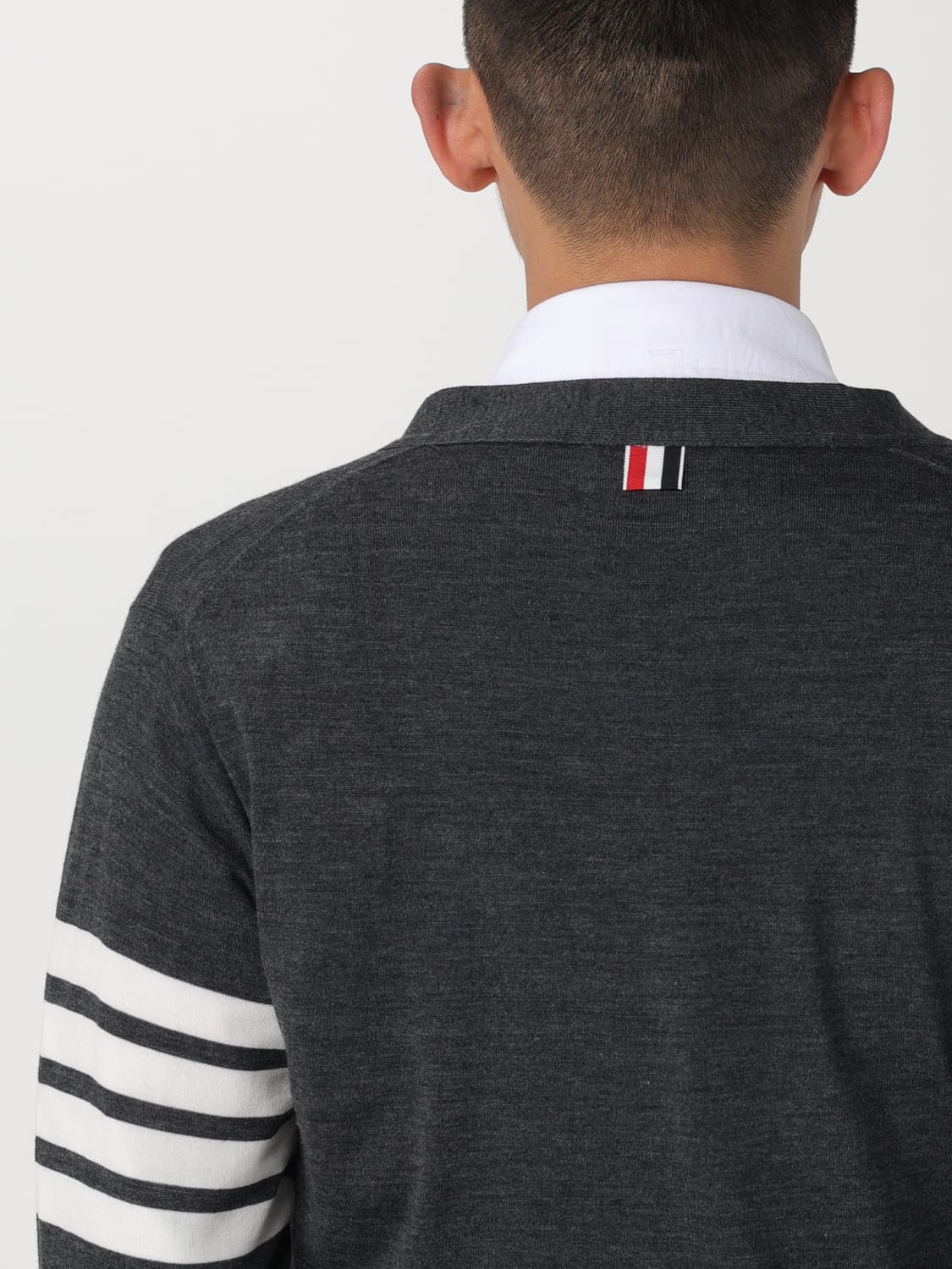 THOM BROWNE SWEATER: Sweater men Thom Browne, Charcoal - Img 5