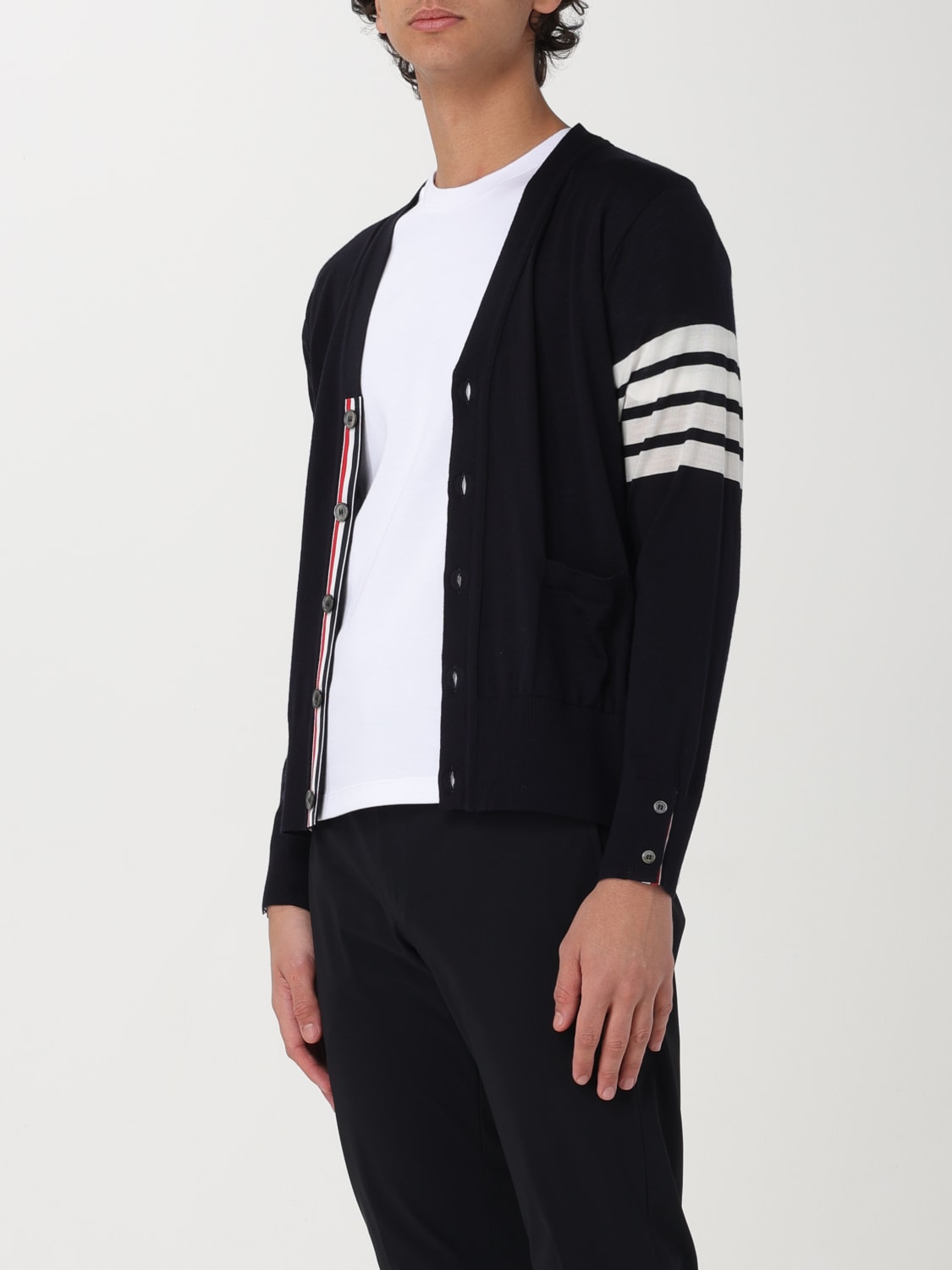 THOM BROWNE PULL: Pull homme Thom Browne, Bleu Marine - Img 4