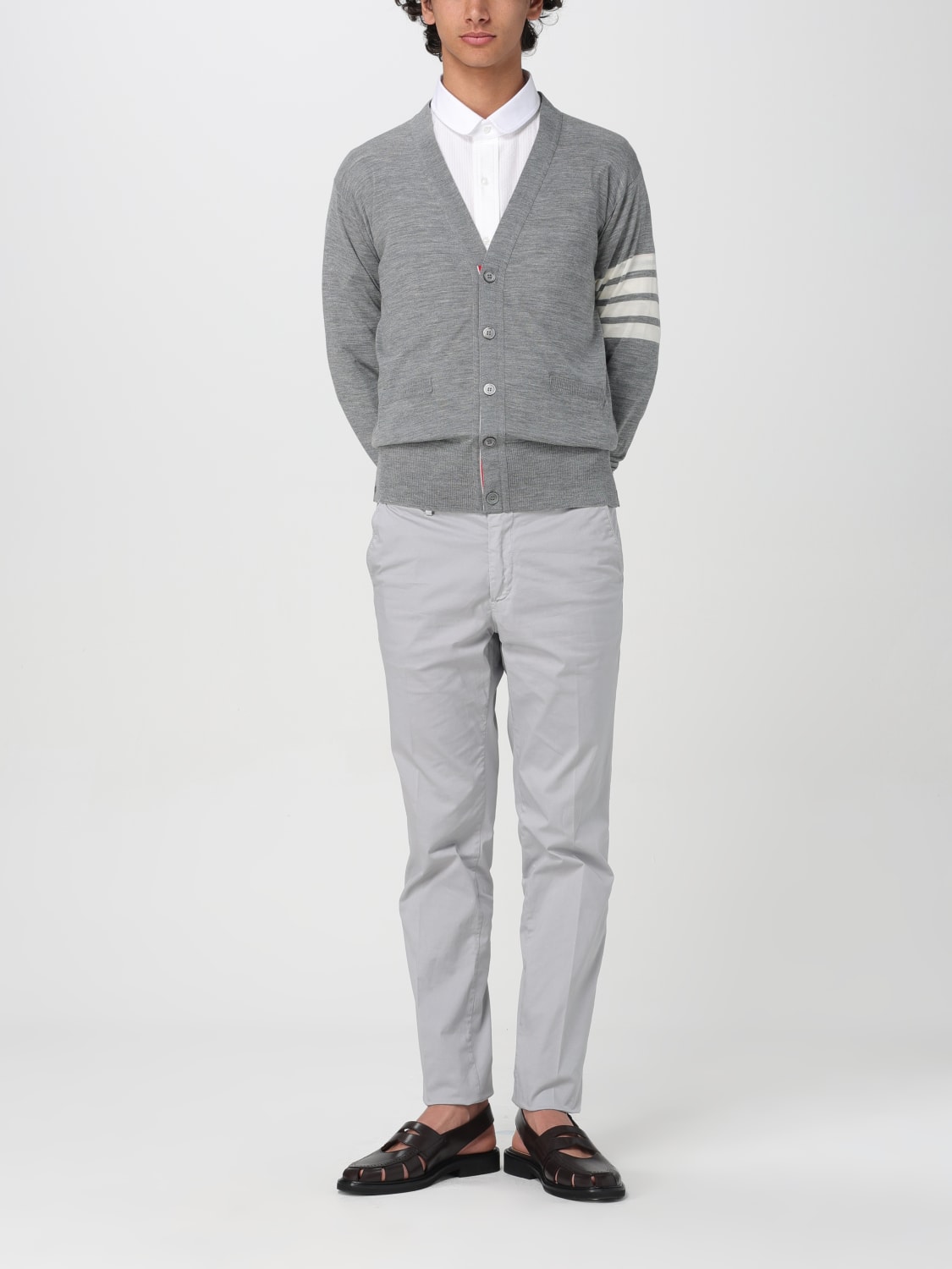 THOM BROWNE CARDIGAN: Pull homme Thom Browne, Gris 1 - Img 2