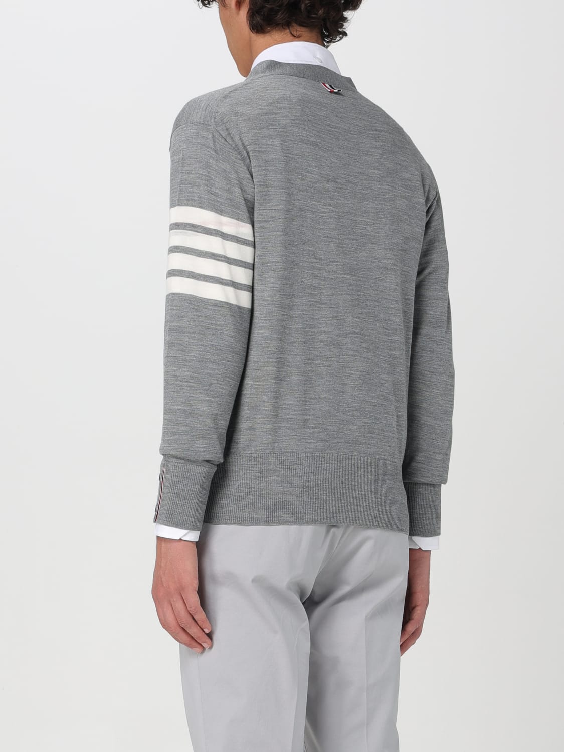 THOM BROWNE CARDIGAN: Pull homme Thom Browne, Gris 1 - Img 3