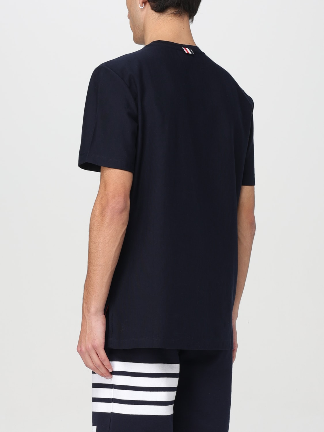 THOM BROWNE T-SHIRT: T-shirt basic Thom Browne , Blue Navy - Img 3