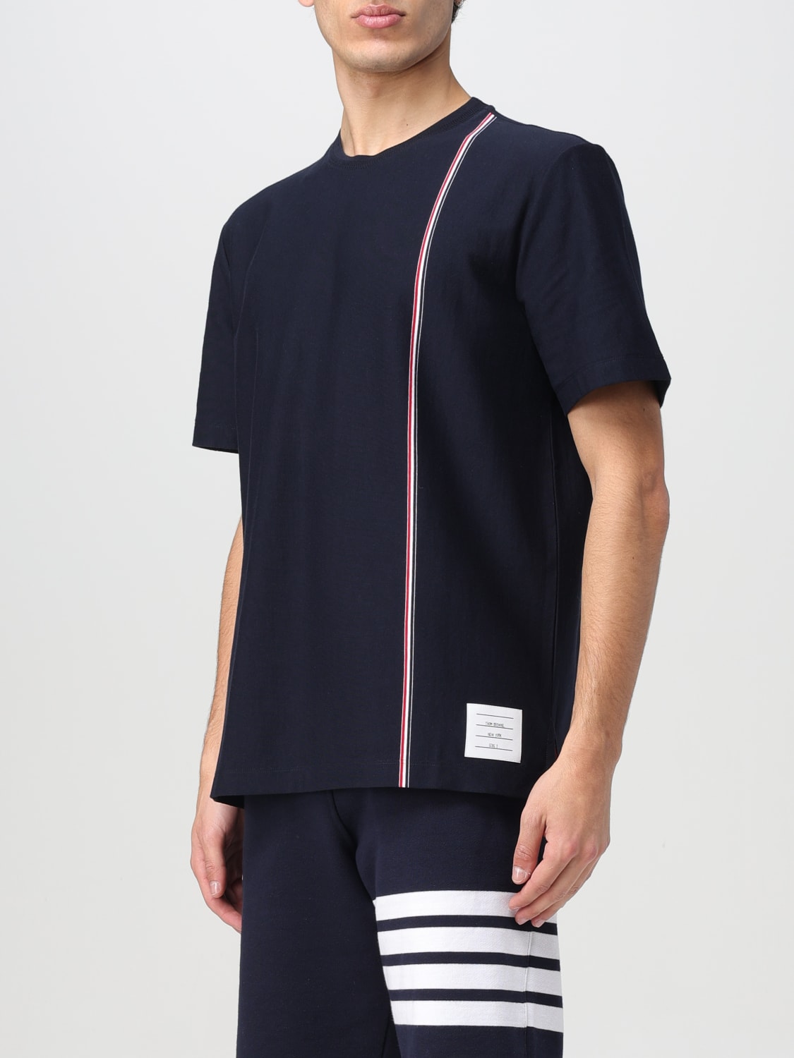 THOM BROWNE T-SHIRT: T-shirt basic Thom Browne , Blue Navy - Img 4