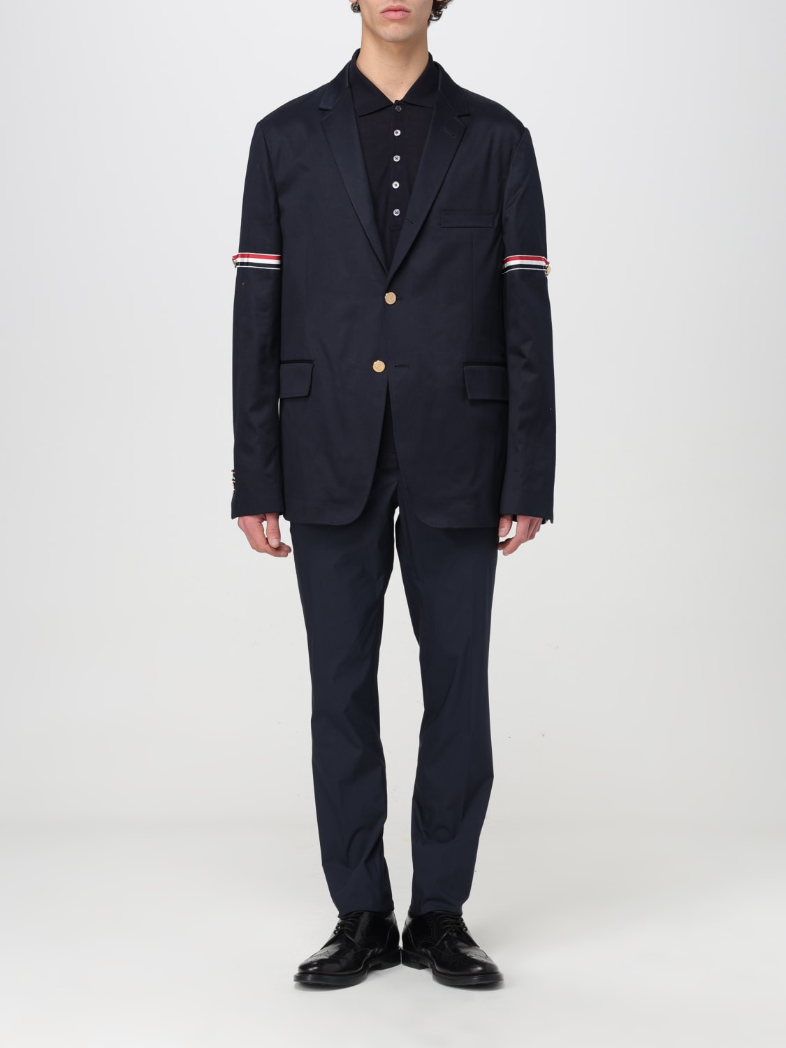 THOM BROWNE POLO: Polo Thom Browne in cotone , Blue - Img 2