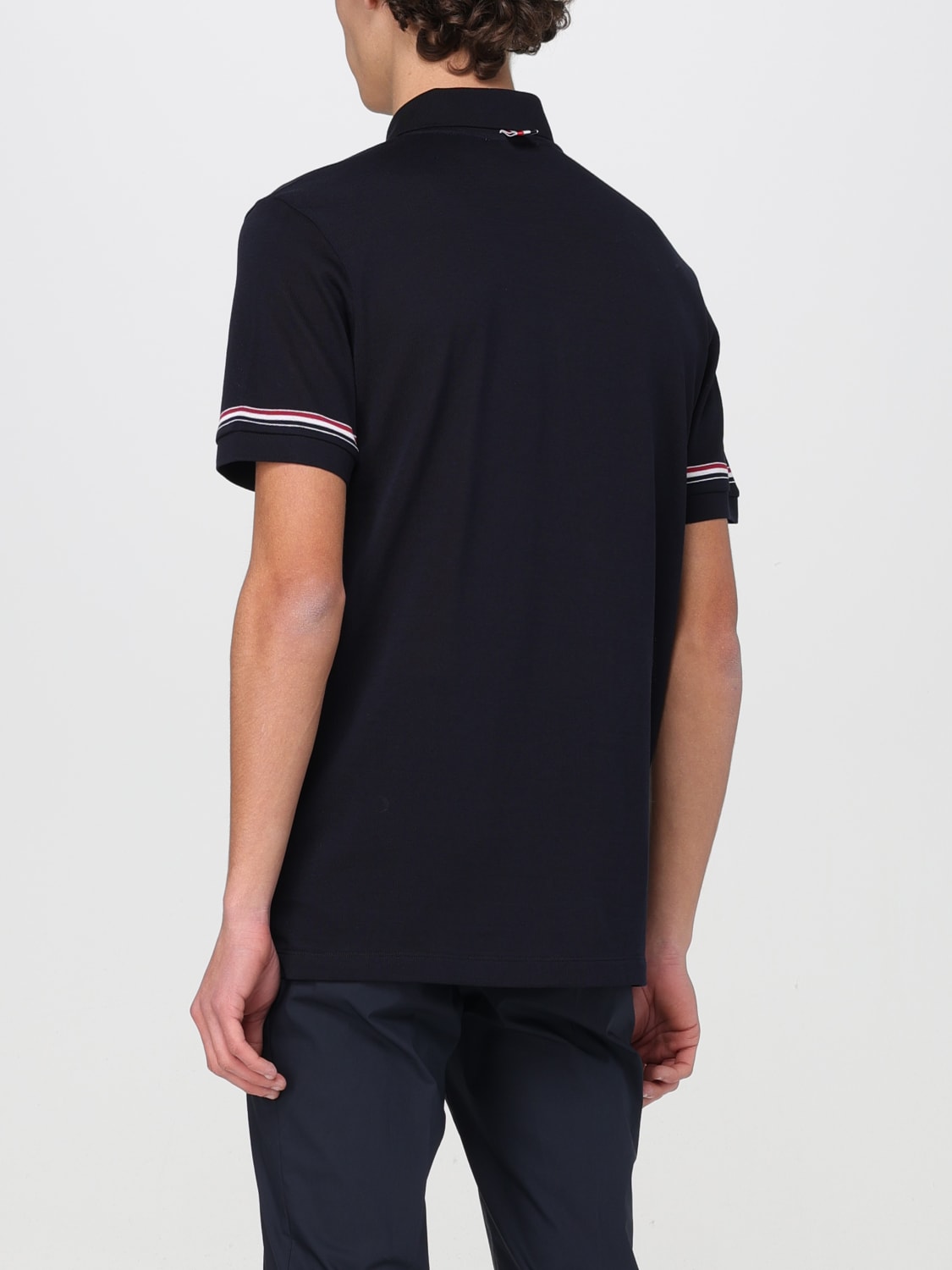 THOM BROWNE POLO: Polo Thom Browne in cotone , Blue - Img 3