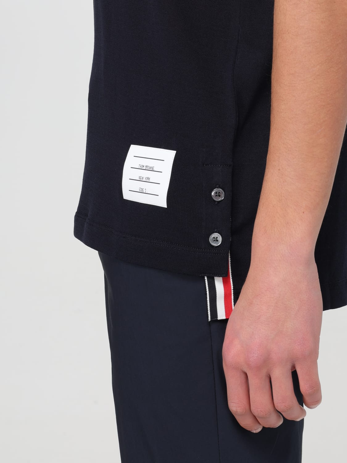 THOM BROWNE POLO: Polo Thom Browne in cotone , Blue - Img 5