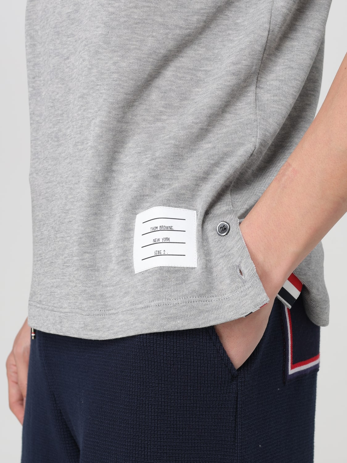 THOM BROWNE POLO: Pullover herren Thom Browne, Grau - Img 5