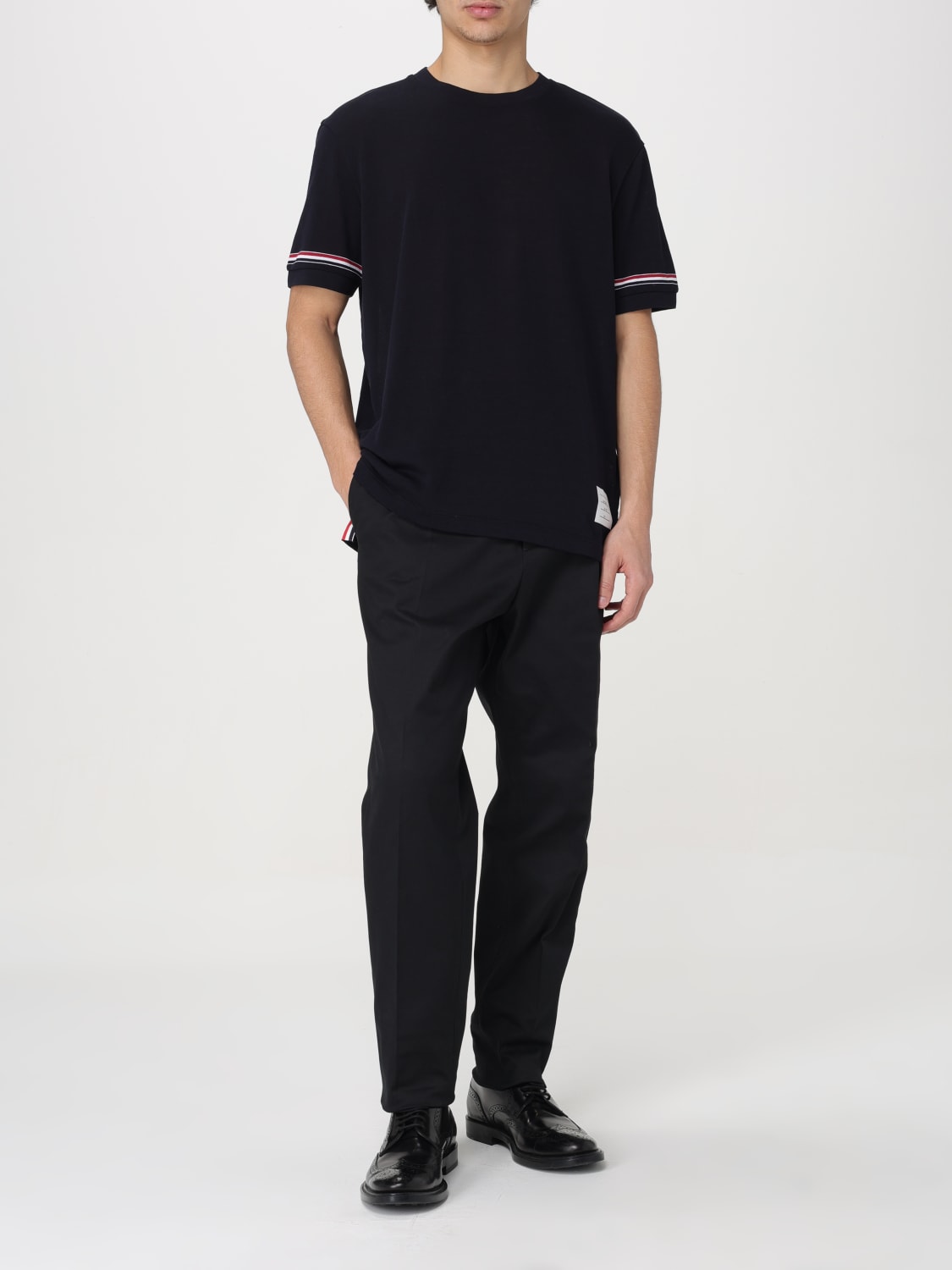 THOM BROWNE T-SHIRT: T-shirt di cotone Thom Browne, Blue - Img 2