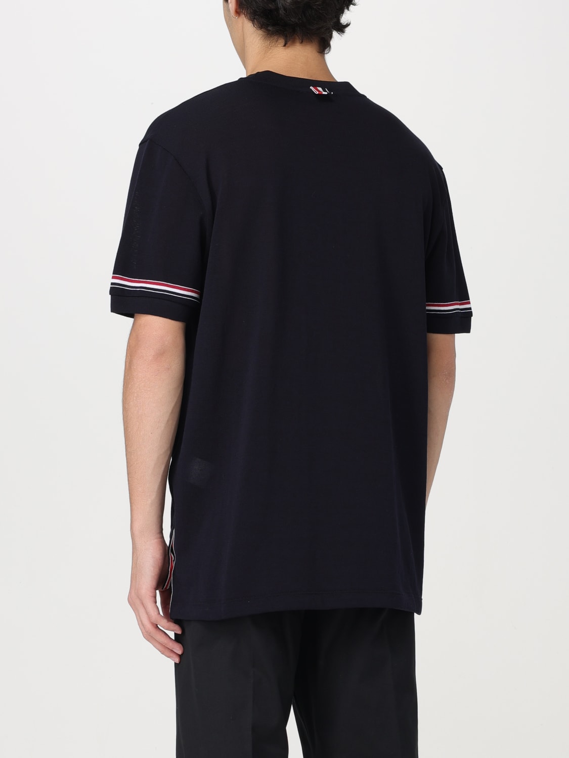 THOM BROWNE T-SHIRT: T-shirt di cotone Thom Browne, Blue - Img 3