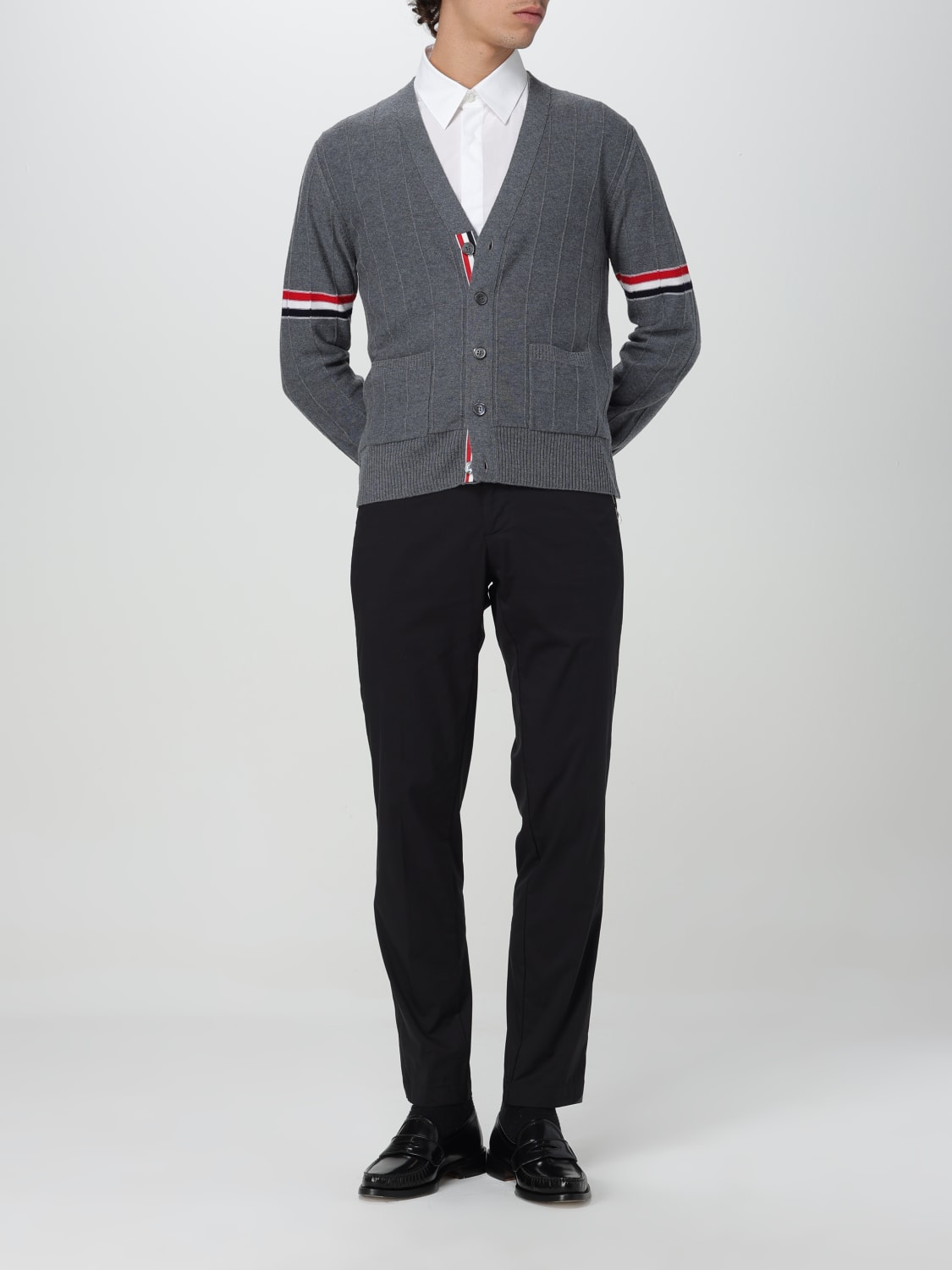 THOM BROWNE CARDIGAN: Pull homme Thom Browne, Gris - Img 2