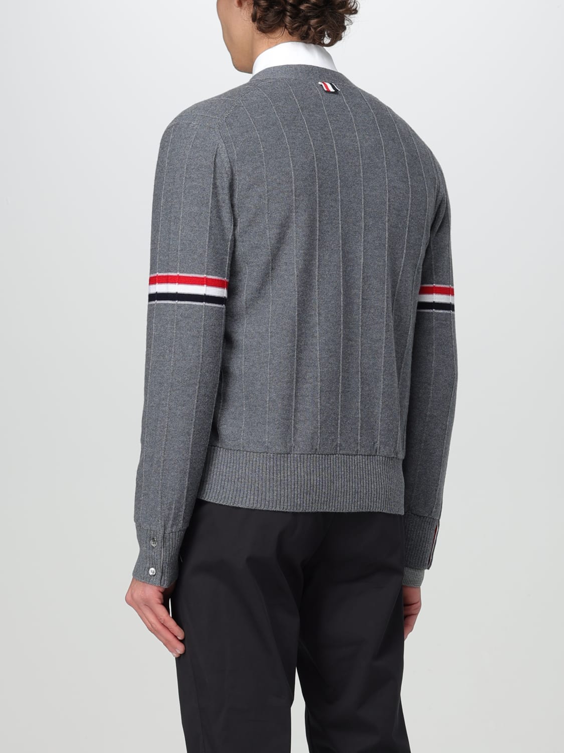 THOM BROWNE CARDIGAN: Pull homme Thom Browne, Gris - Img 3