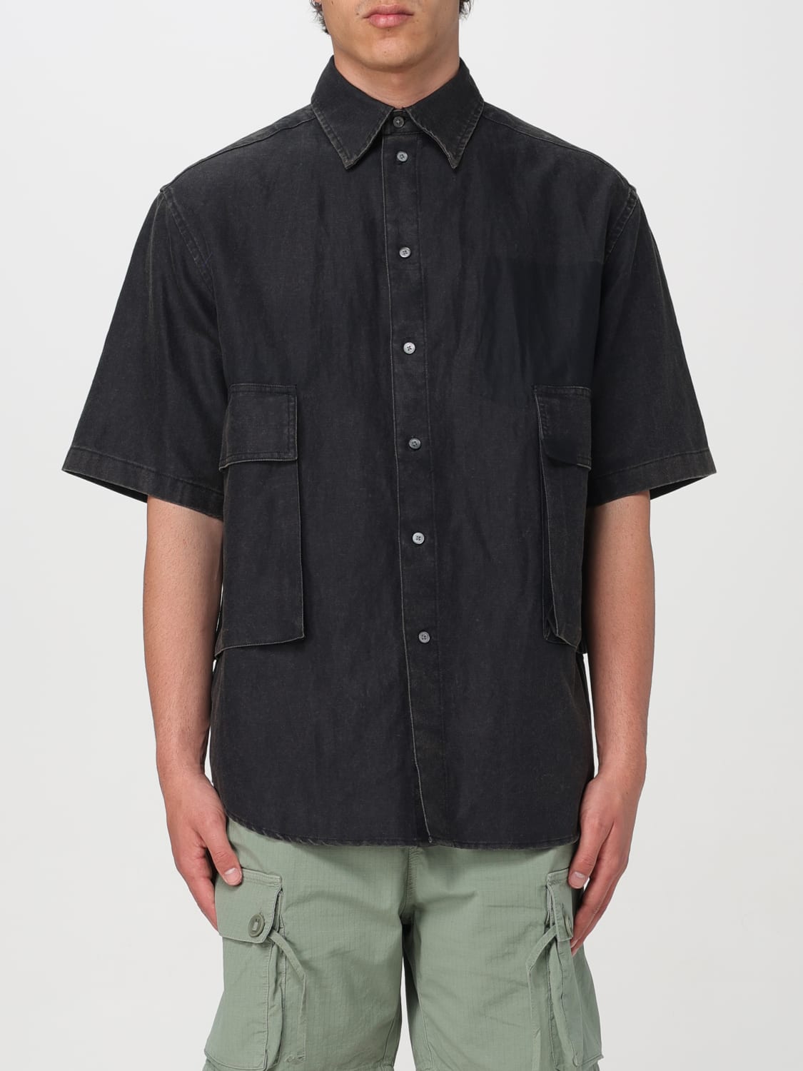 WOOD WOOD CAMISA: Camisa hombre Wood Wood, Negro - Img 1