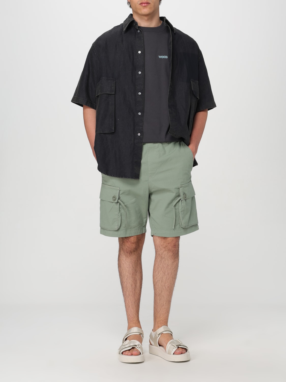 WOOD WOOD CAMISA: Camisa hombre Wood Wood, Negro - Img 2