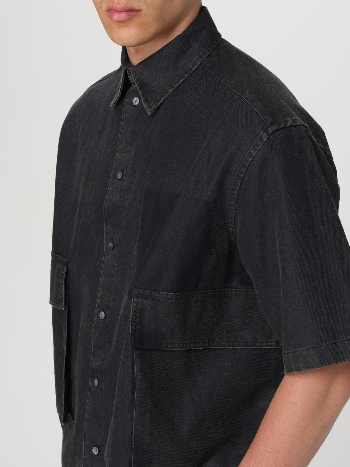 WOOD WOOD CAMISA: Camisa hombre Wood Wood, Negro - Img 4