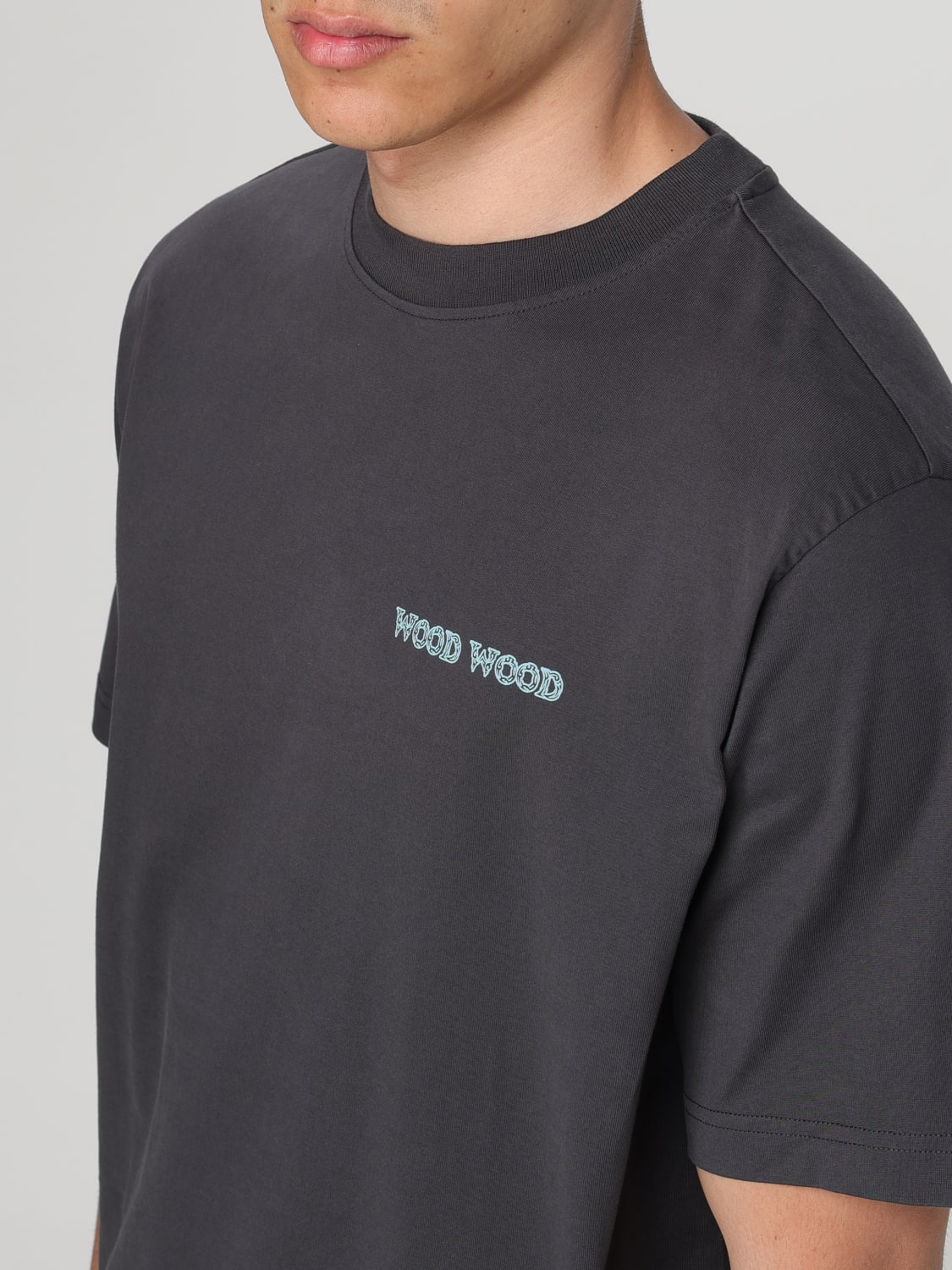 WOOD WOOD 티셔츠: 티셔츠 남성 Wood Wood, 페트롤리움 블루 - Img 4