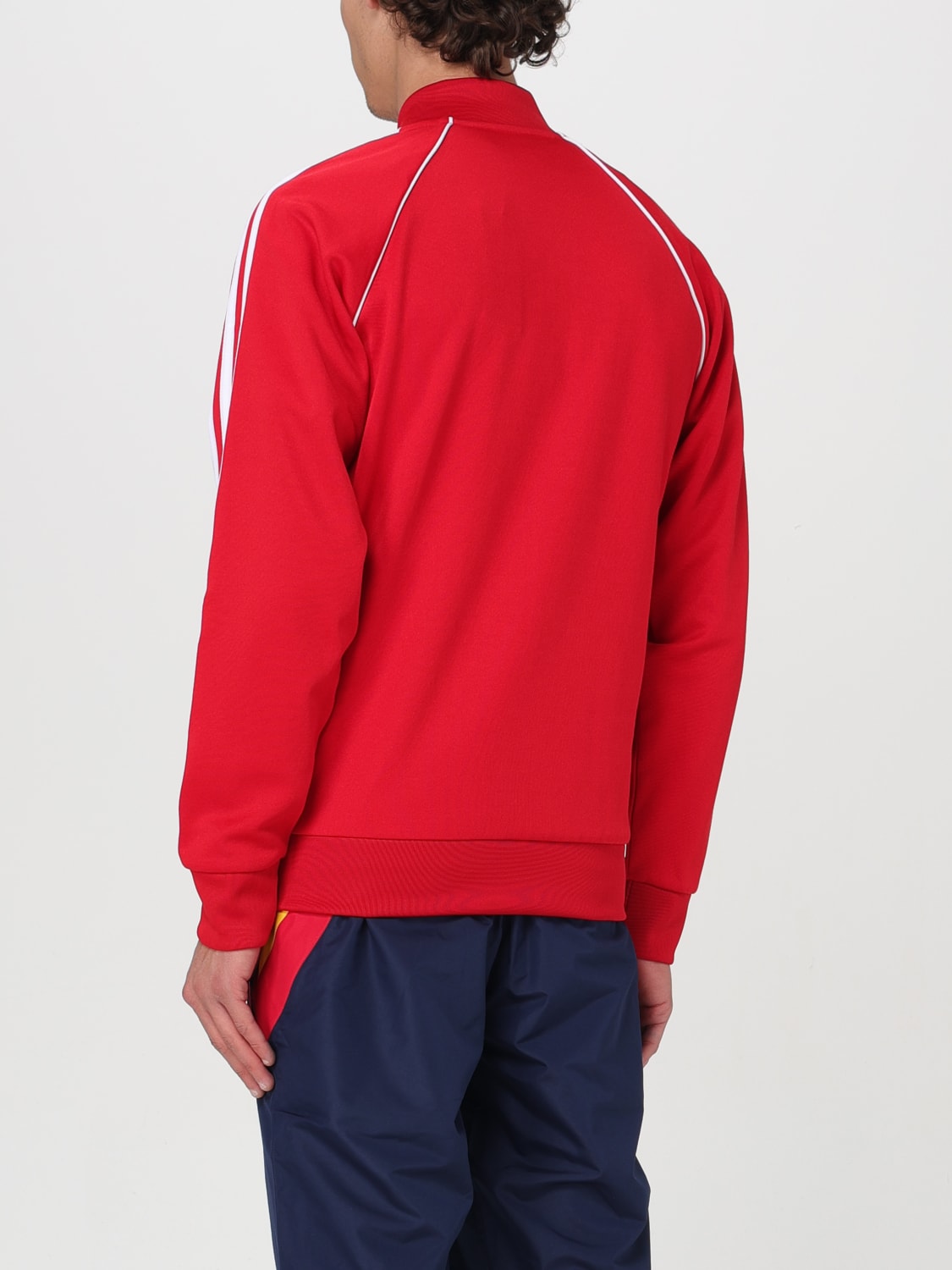 Felpa adidas rossa con zip top