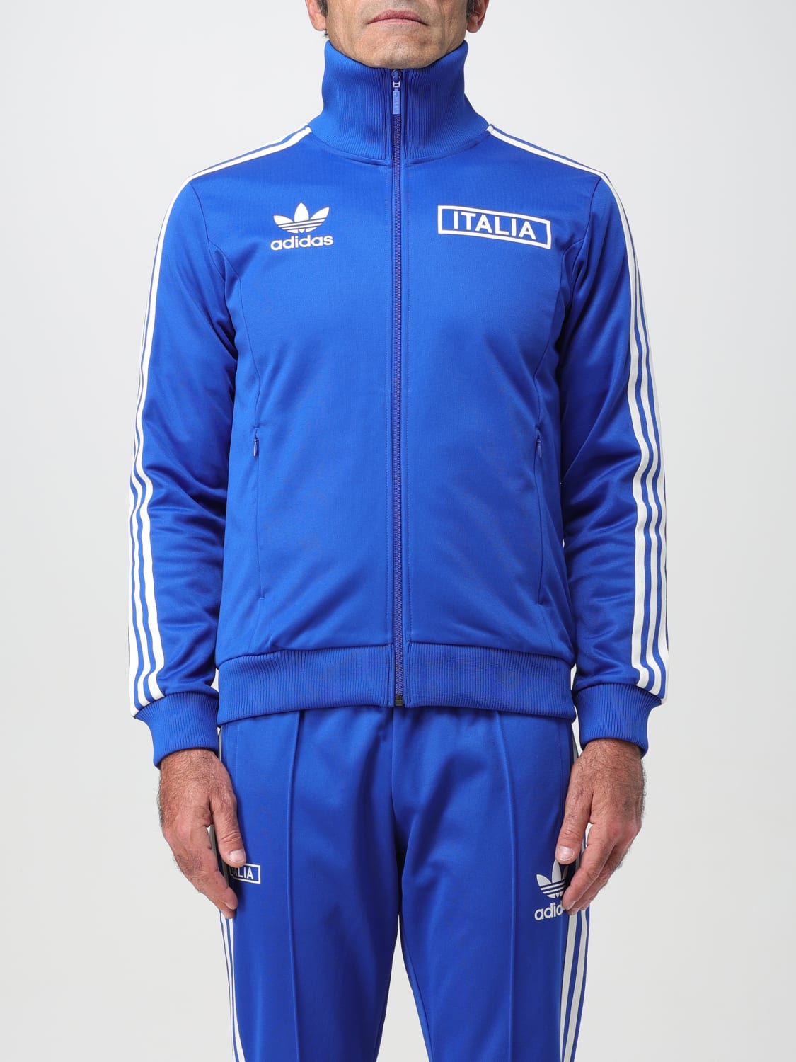 Adidas Originals Outlet Sweatshirt men Gnawed Blue Adidas Originals sweatshirt IU2122 online at GIGLIO.COM