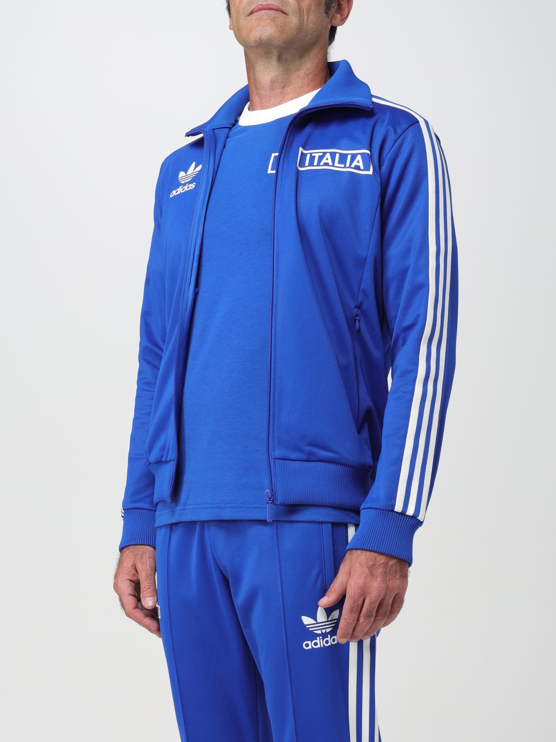 Adidas Originals Outlet Felpa Beckenbauer Italy Azzurro Felpa Adidas Originals IU2122 online su GIGLIO.COM