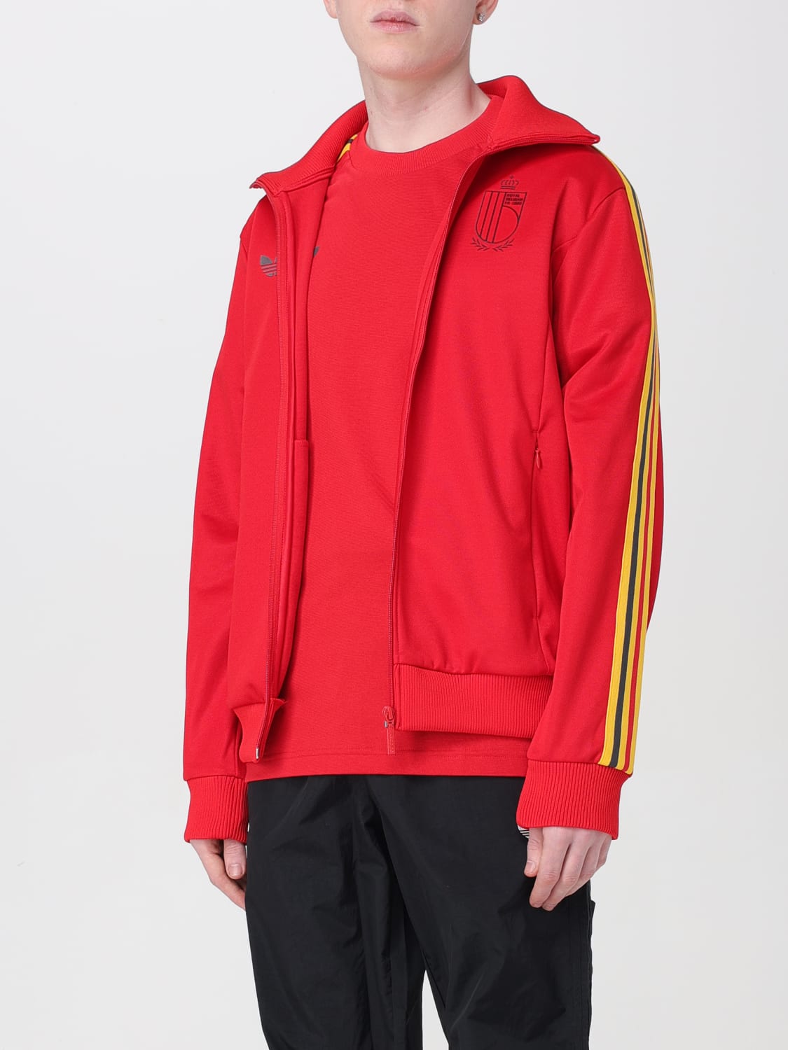 Felpa adidas rossa con zip online