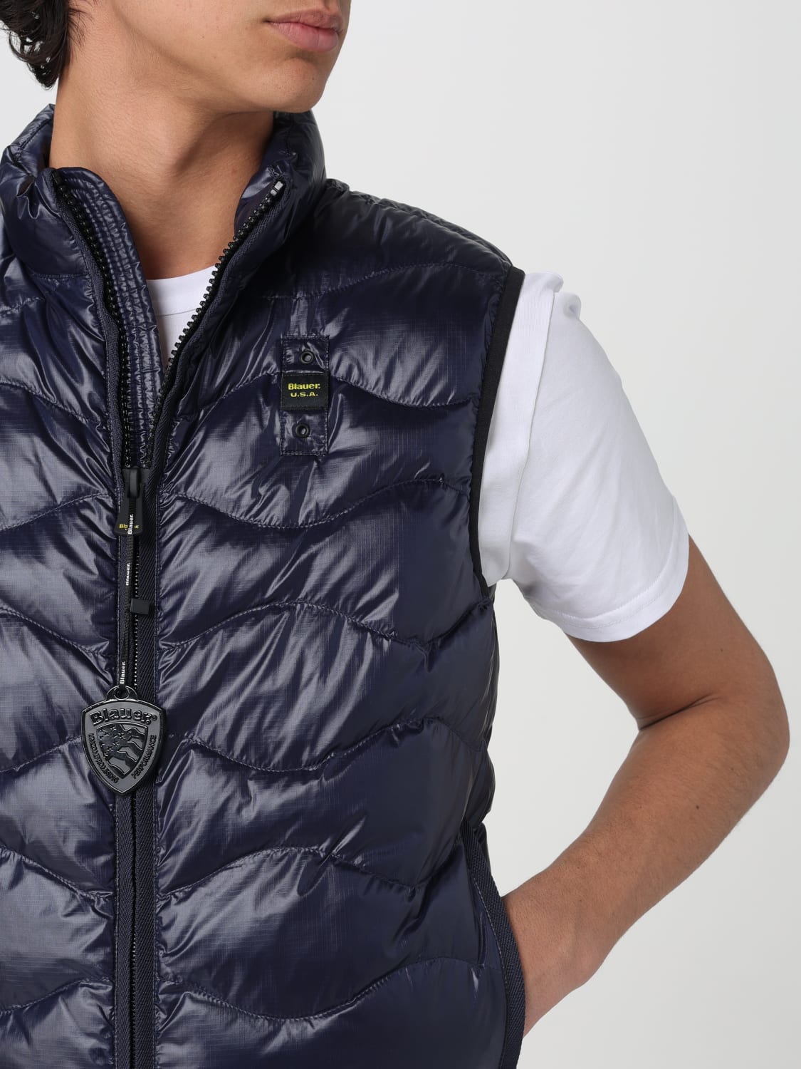 BLAUER SUIT VEST: Blauer men's vest, Blue - Img 4