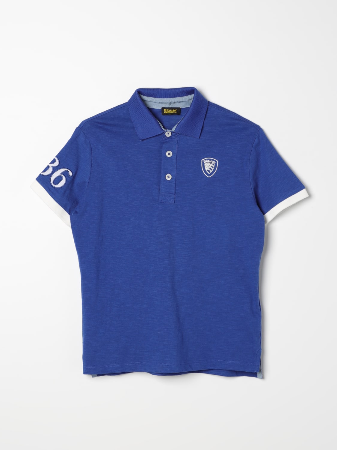 BLAUER POLO SHIRT: Polo shirt kids Blauer, Royal Blue - Img 1