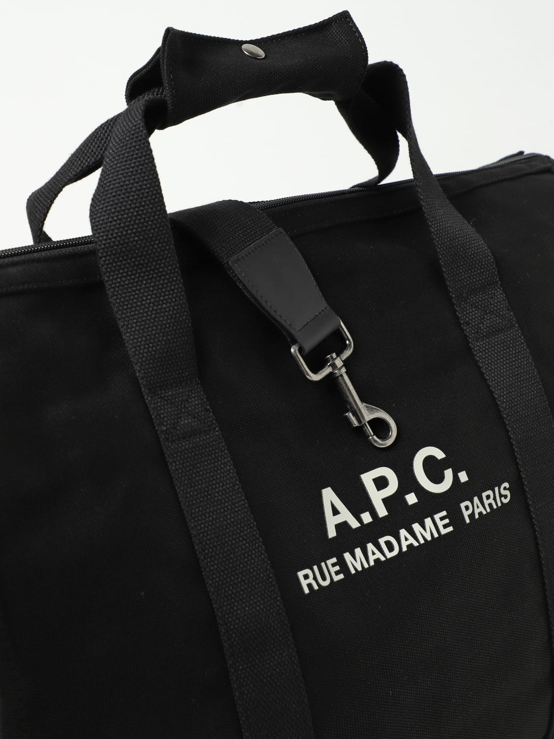 A.P.C. BAG: A.P.C. Recovery Exchange in canvas with logo, Black - Img 4