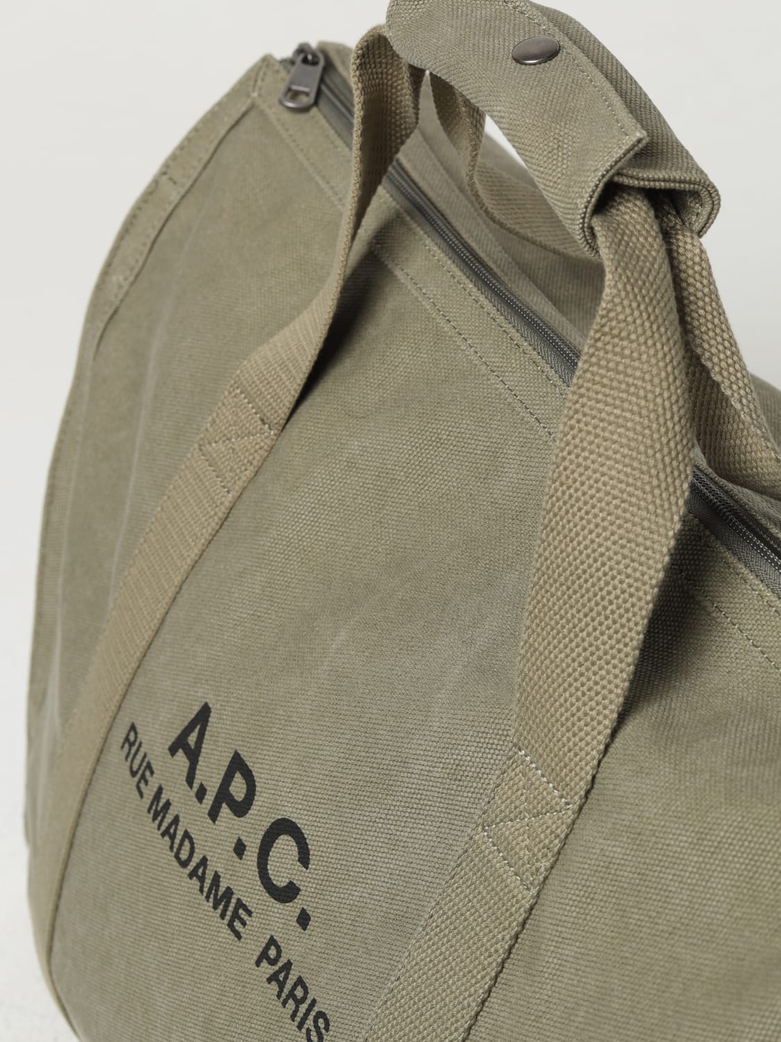 A.P.C. BAG: A.P.C. Recovery Exchange in canvas with logo, Kaki - Img 3