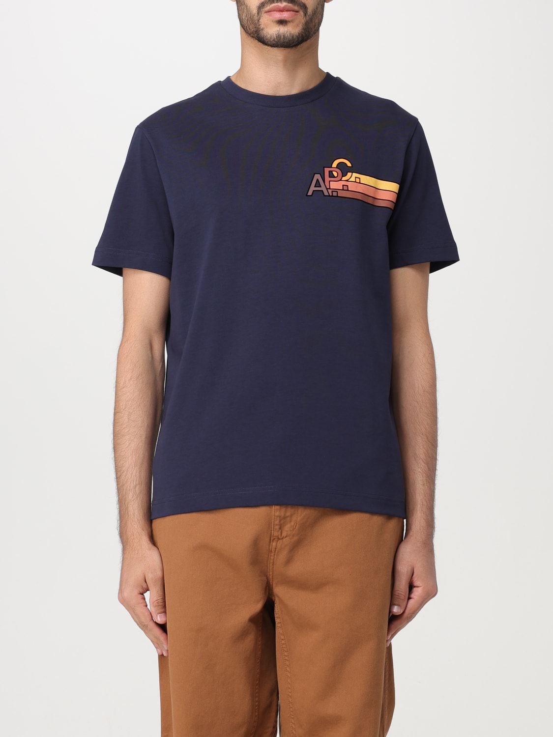 A.P.C. T-SHIRT: T-shirt men A.P.C., Blue - Img 1