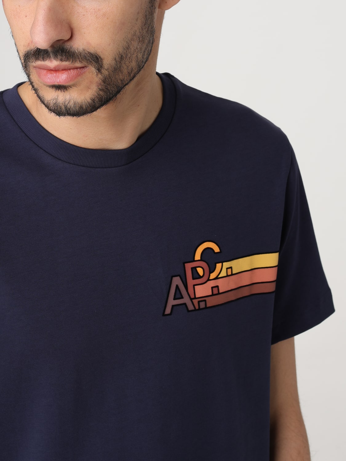 A.P.C. T-SHIRT: T-shirt men A.P.C., Blue - Img 3