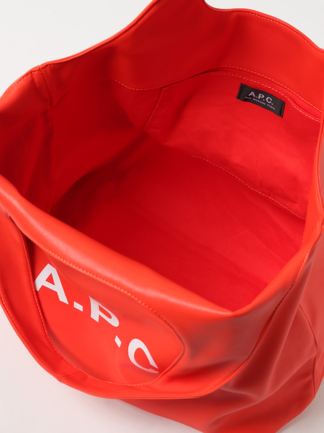 A.P.C. TOTE BAG: Shoulder bag woman A.P.C., Orange - Img 3
