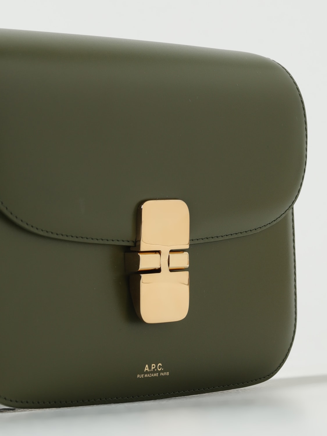 A.P.C. MINI BAG: A.P.C. Grace leather bag, Green - Img 3