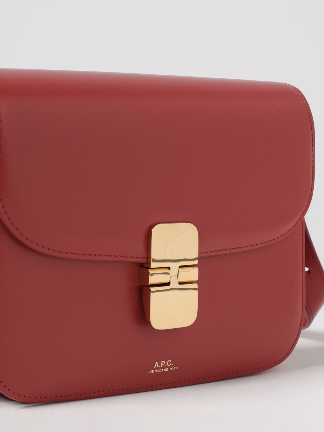 A.P.C. MINI BAG: A.P.C. Grace leather bag, Red - Img 3