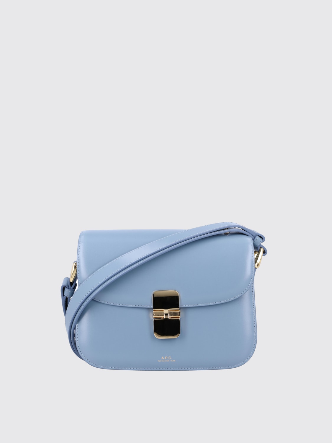 A.P.C. BORSA MINI: Borsa Grace A.P.C. in pelle, Blue Navy - Img 1