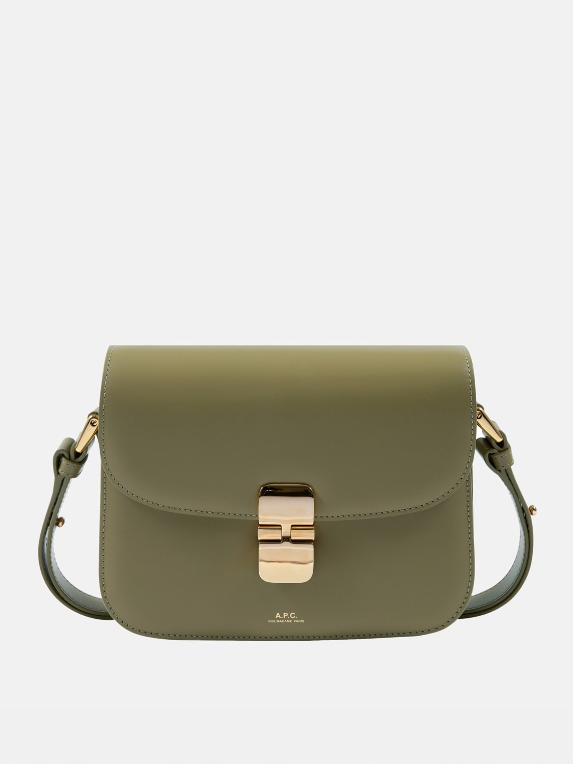 A.P.C. MINI BAG: A.P.C. Grace leather bag, Grass Green - Img 1