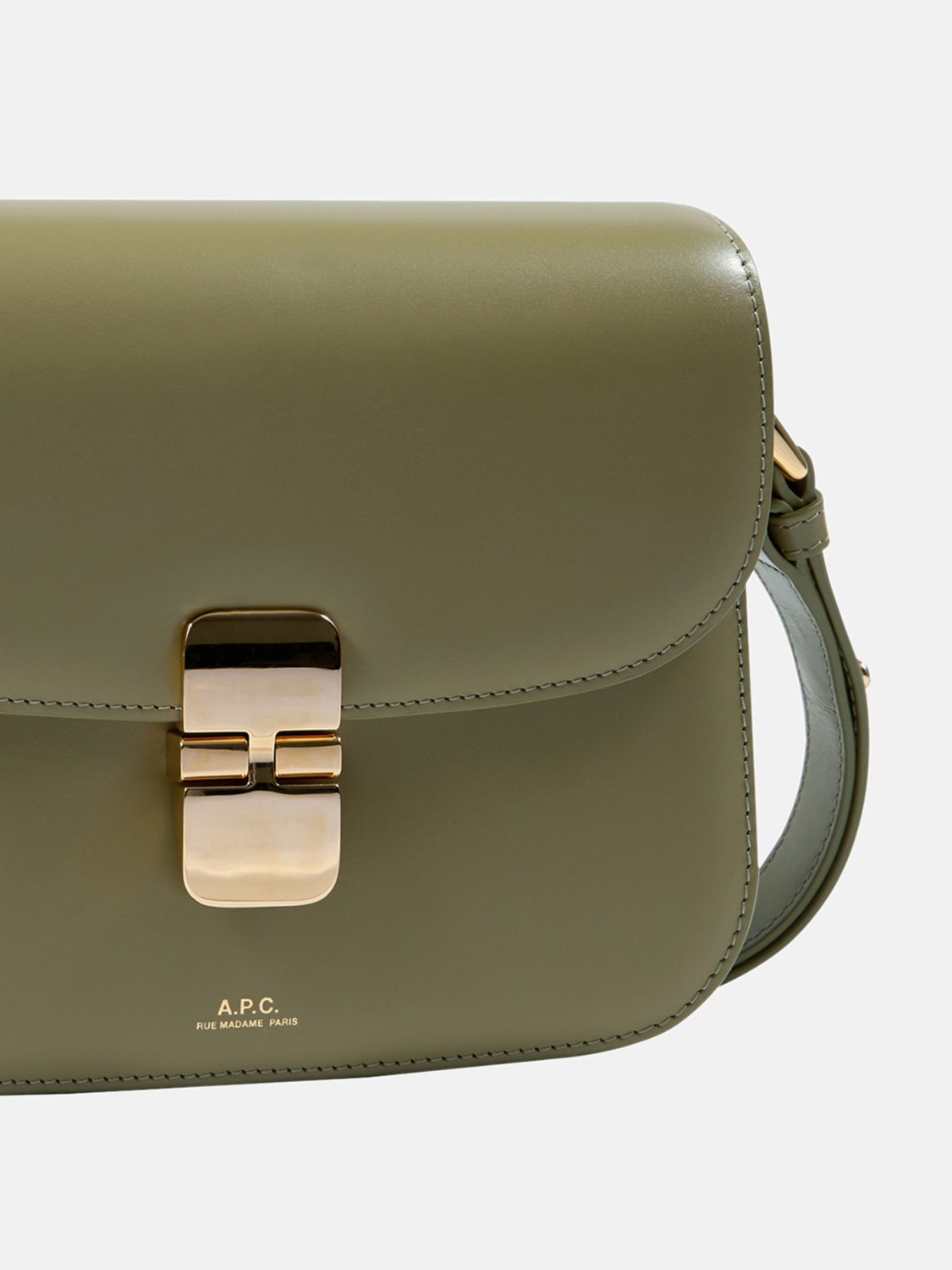 A.P.C. MINI BAG: A.P.C. Grace leather bag, Grass Green - Img 4