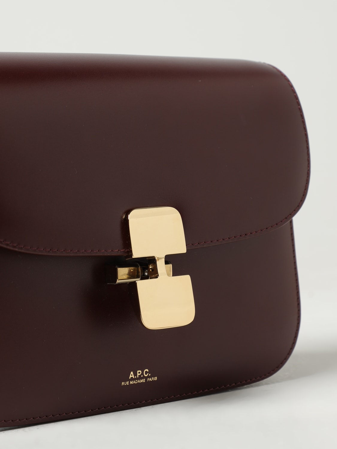 A.P.C. MINITASCHE: Schultertasche damen A.P.C., Weinrot - Img 3