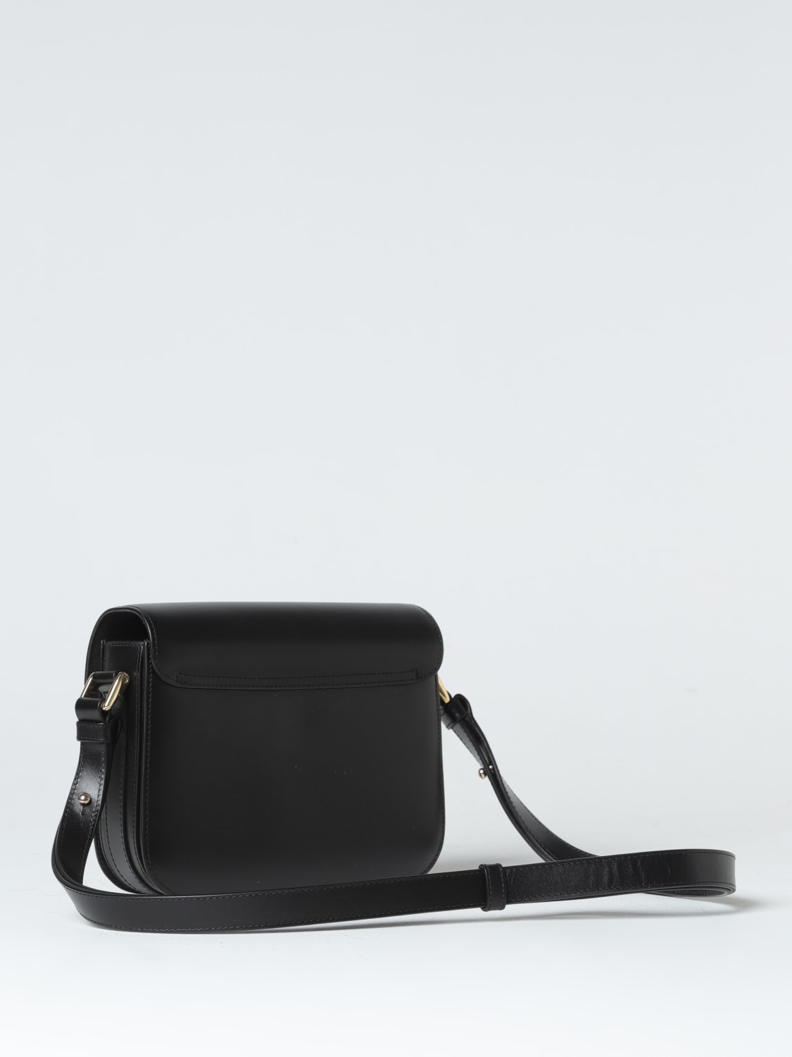 A.P.C. MINI BAG: A.P.C. Grace bag in leather with shoulder strap, Black - Img 2