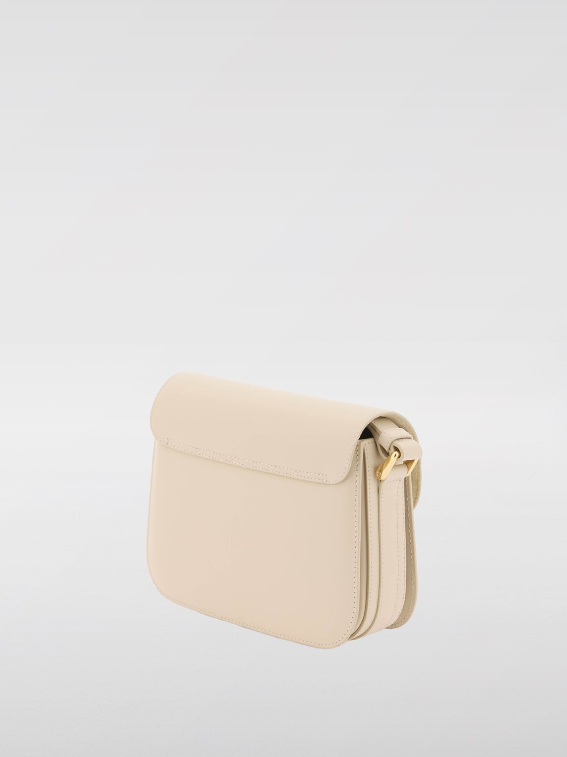 A.P.C. MINI BAG: A.P.C. Grace bag in leather with shoulder strap, Beige - Img 2