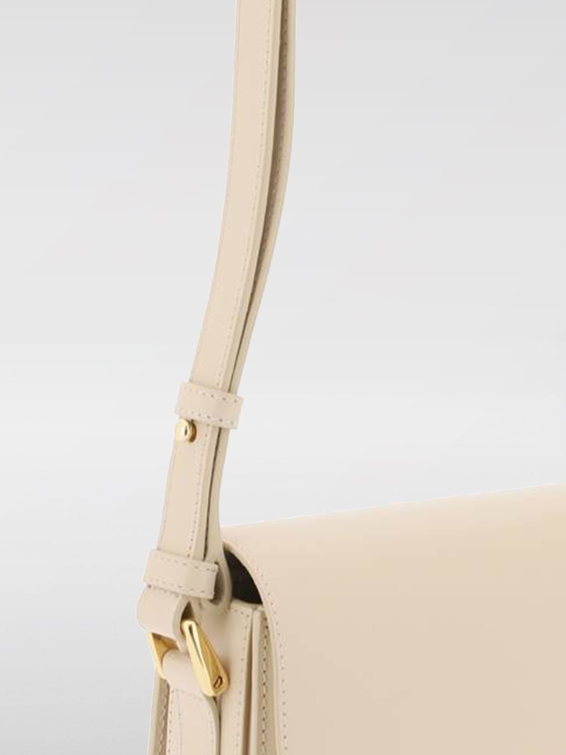 A.P.C. MINI BAG: A.P.C. Grace bag in leather with shoulder strap, Beige - Img 3