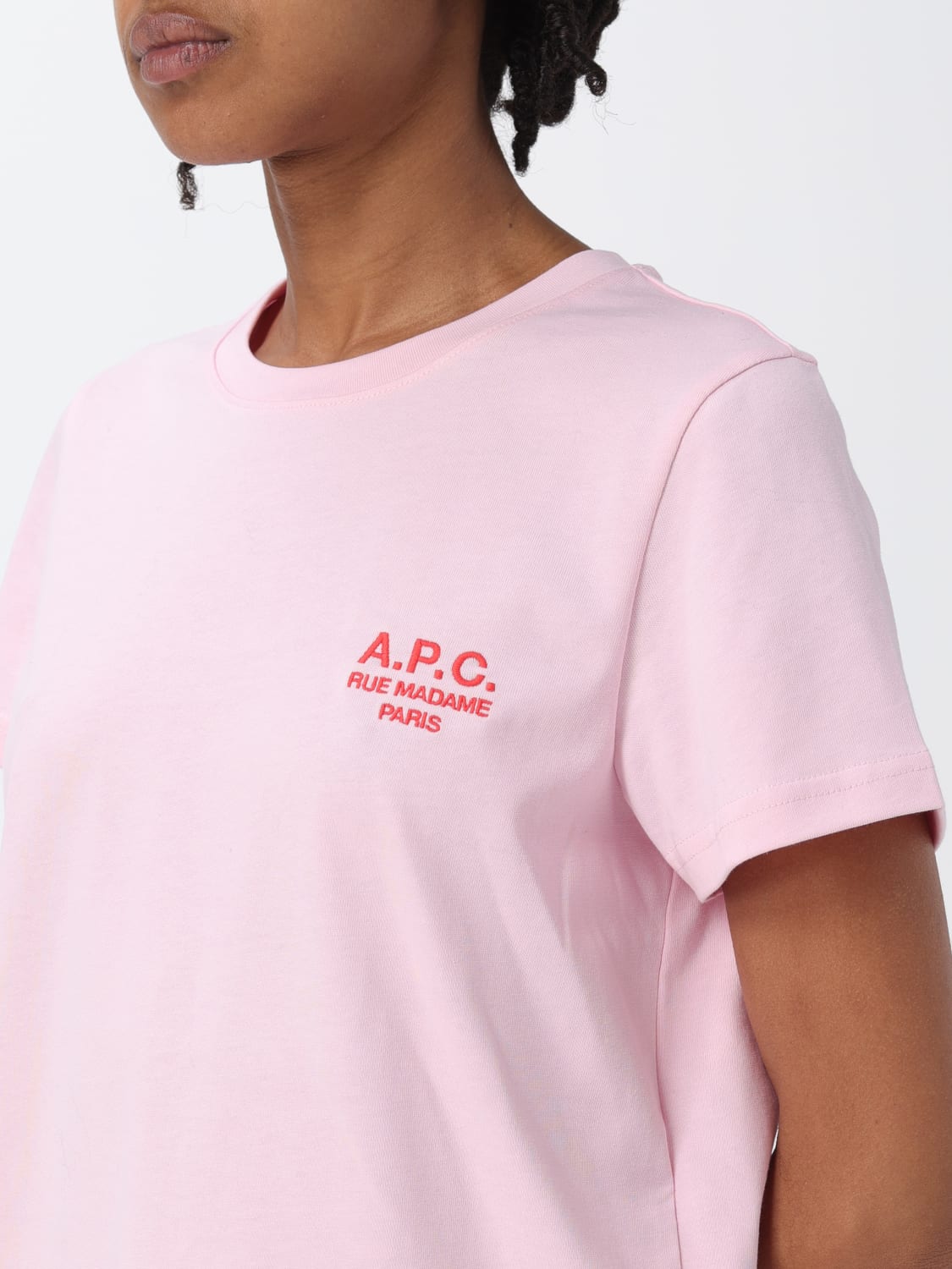 A.P.C. T-SHIRT: T-shirt woman A.P.C., Pink - Img 4