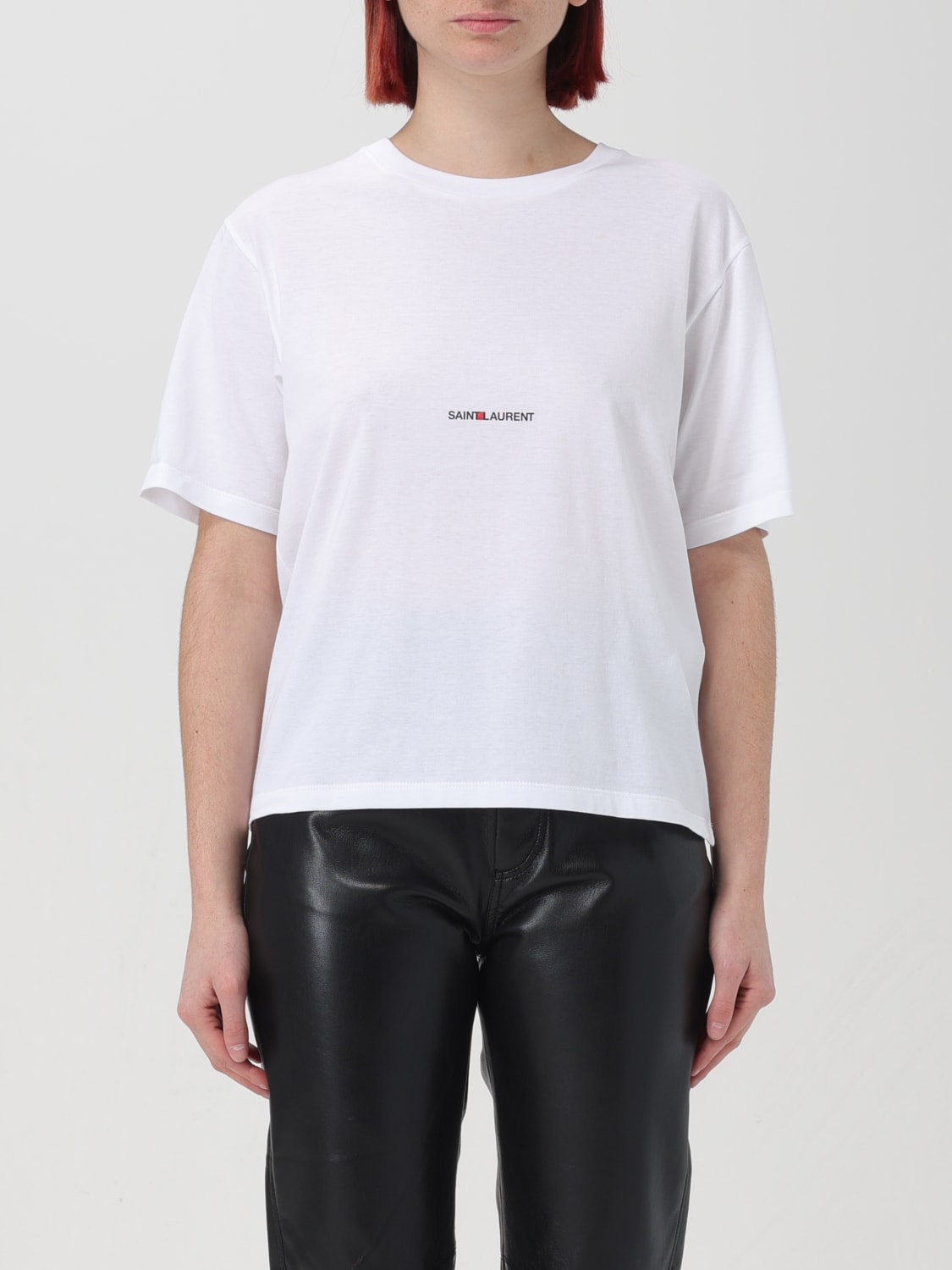 Giglio T-shirt basic Saint Laurent con logo