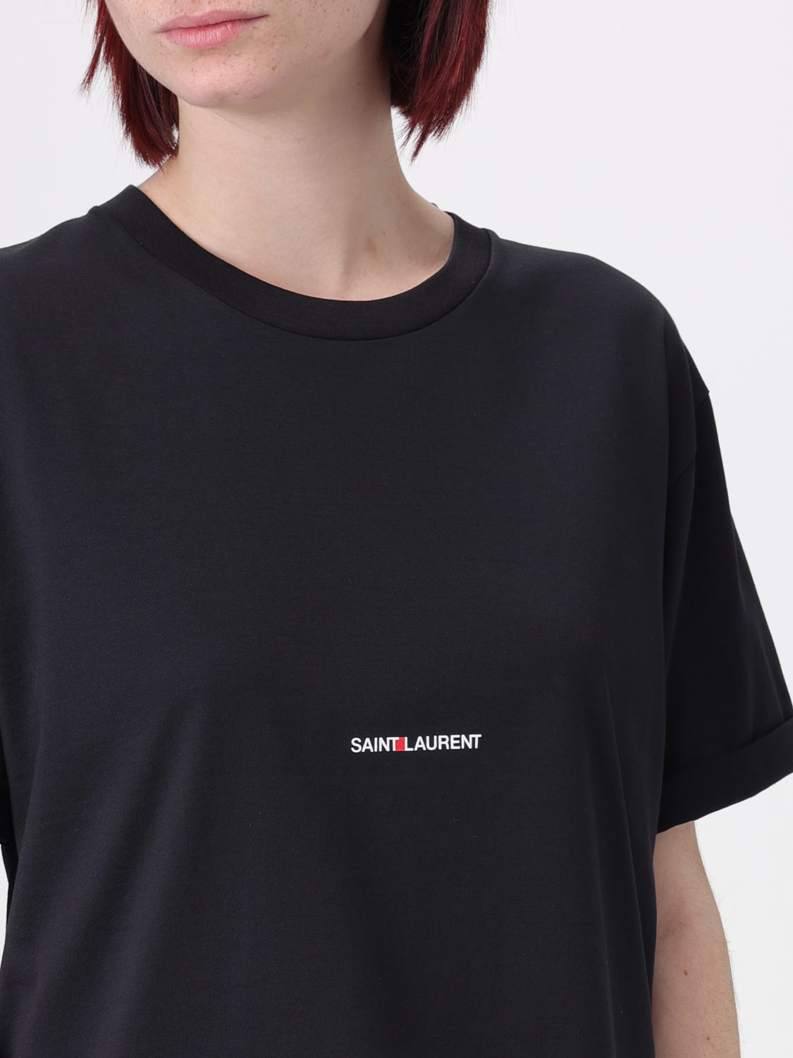 SAINT LAURENT T-SHIRT: T-shirt woman Saint Laurent, Black - Img 5