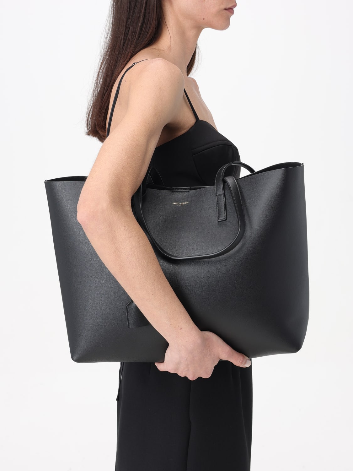 SAINT LAURENT: Shoulder bag woman - Black | Saint Laurent tote bags  600281CSV0J online at GIGLIO.COM